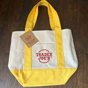 NWT Trader Joe’s mini tote in yellow